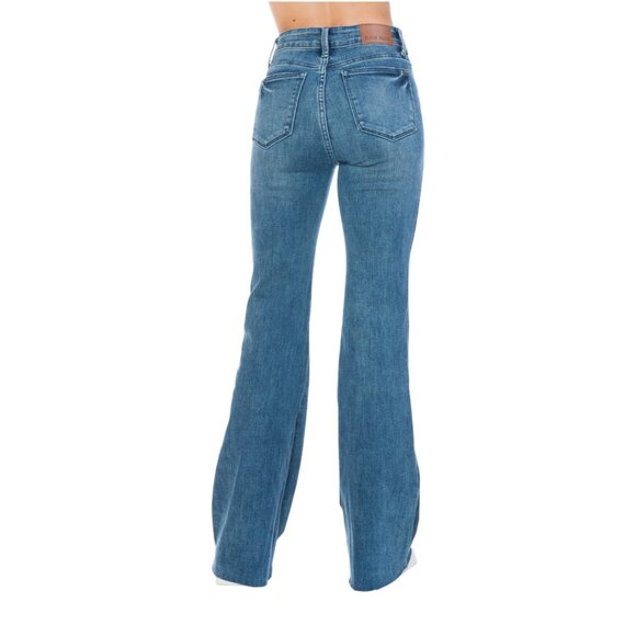 NEW Judy Blue Full Size Tummy Control Cut Hem Flare Jeans - Picture 5 of 11